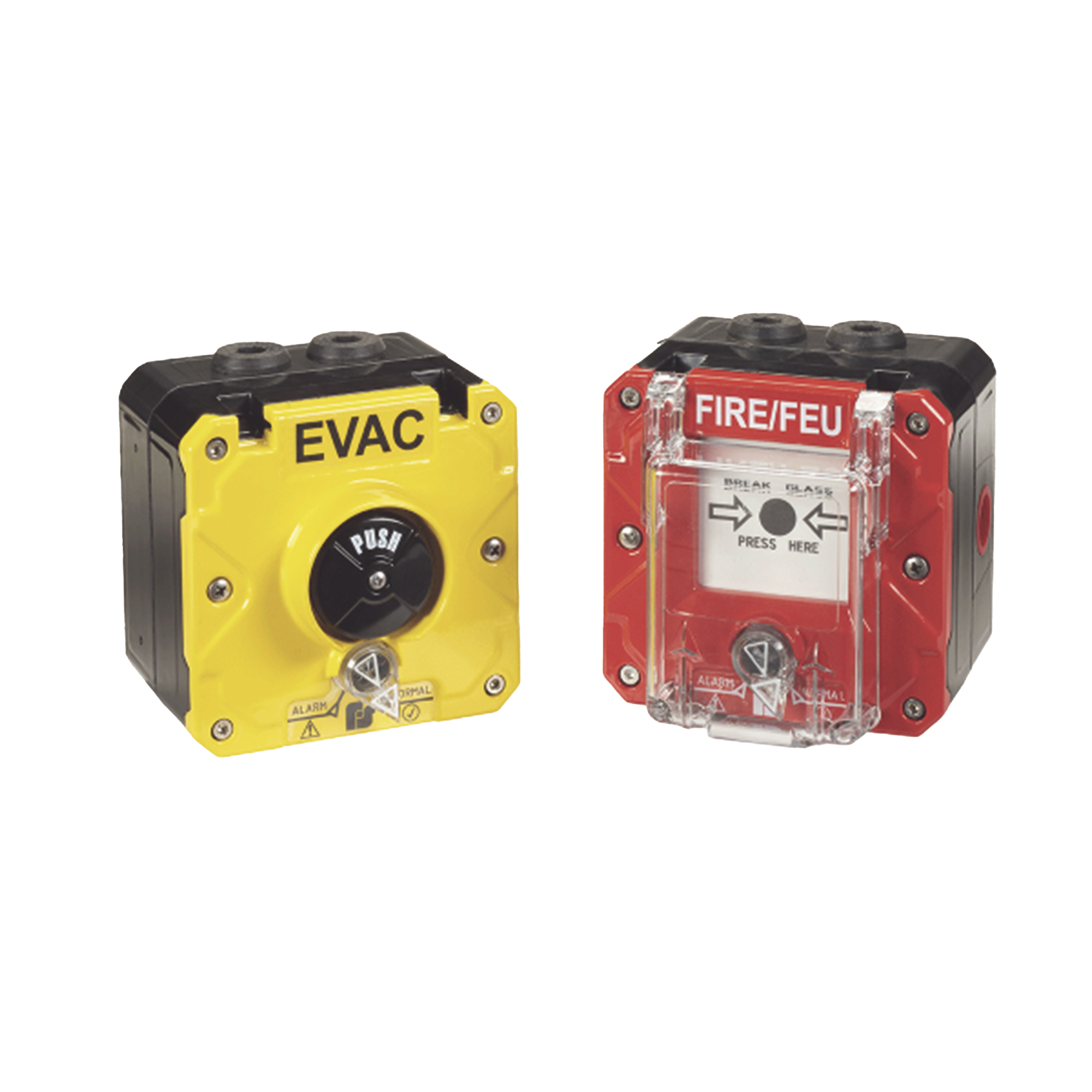 Puntos de llamada antideflagrantes y de alerta para ubicaciones peligrosas y rompen vidrios y botones