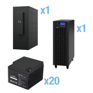UPS Trifásico de 30 kVA/27 kW, Topología Online Doble Conversión, Voltaje de 208/220 Vca de L-L, Respaldo de 5 Minutos al 100% de Carga, Incluye Módulo y Banco de Baterías