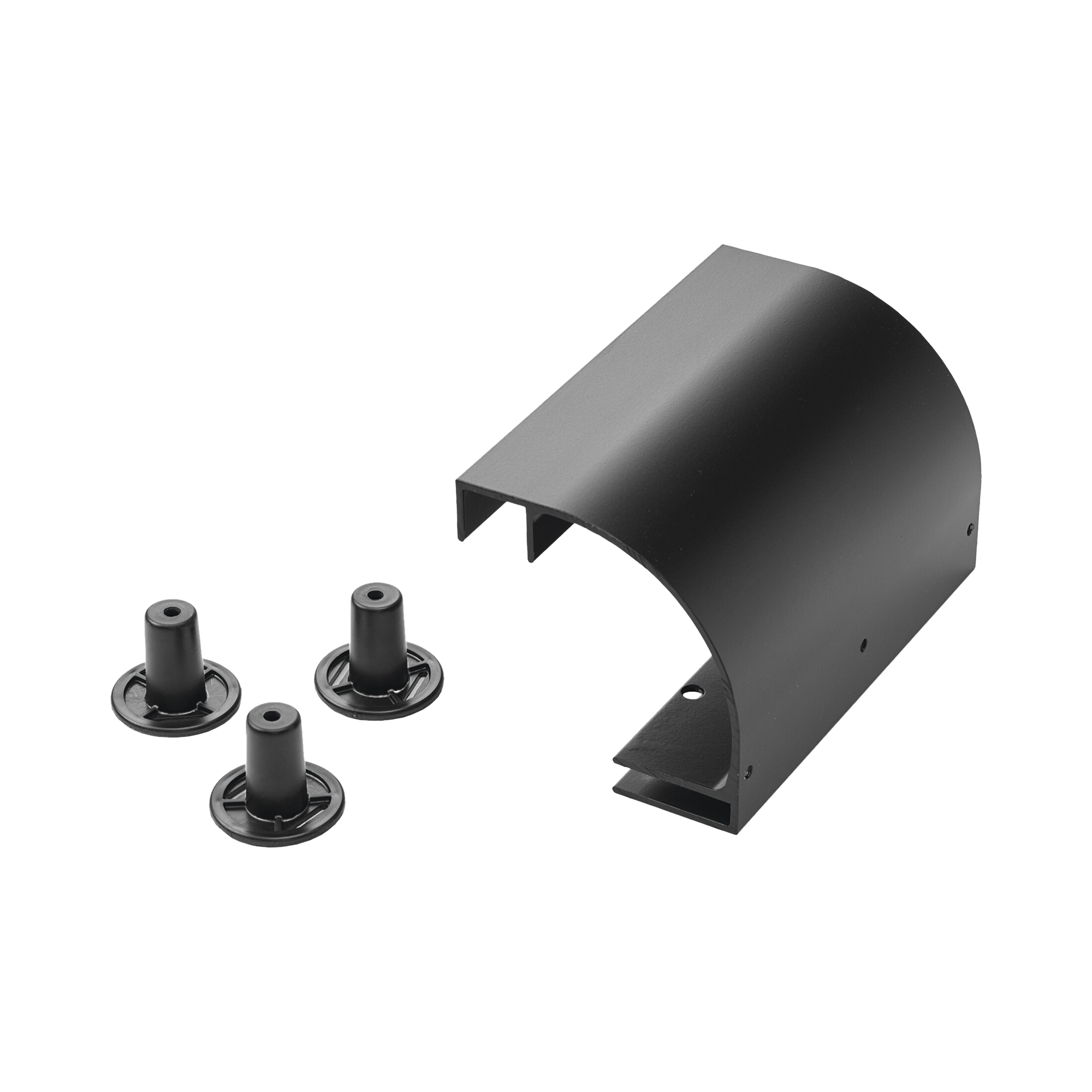 Accesorio de Bajada de Cable, Para Instalación en Escalerilla Hoffman, de Aluminio, Color Negro