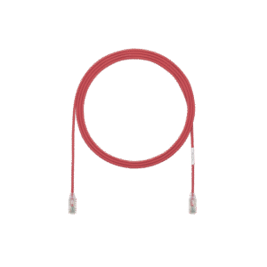 Cable de Parcheo TX6, UTP Cat6, Diámetro Reducido (28AWG), Color Rojo, 10ft