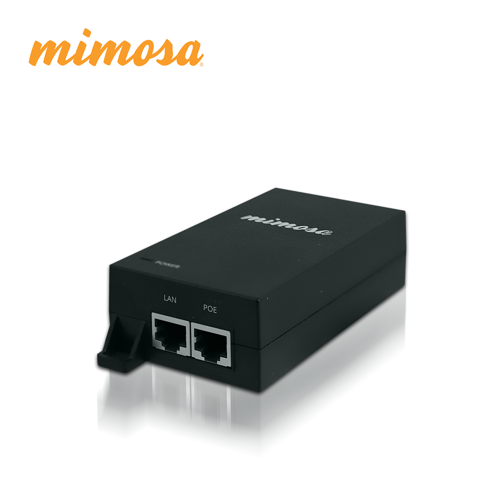 Mimosa inyector poe 24v 30w INYECTOR POE GIGABIT MIMOSA 24V 30W PARA RADIOS C6X C5C-EF C5X-IP67 Y A5X-EF (NO INCLUYE CABLE DE CORRIENTE) (3 MESES DE GARANTIA)