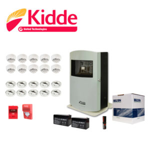 KIT KIDDE BASICO DE DETECCION DE HUMO 1.0 CONSTA DE 1 PANEL INTELIGENTE VS1-G-SP DE HASTA 64 DISPOSITIVOS 10 SENSORES DE HUMO KI-OSD 10 BASES ESTANDAR KI-SB 1 ESTACION MANUAL GSA-M278 1 SIRENA CON ESTROBO EG1AVRF CABLE DE ALARMA 2C/18AWG 5320UL 002U1000 2 BATERIAS DE RESPALDO ENS-BT912 Y UN PROBADOR DE DETECTORES DE HUMO SMOKE SABRE 1 PZA.