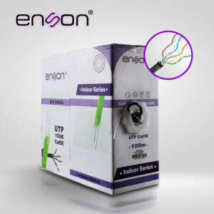 Enson 12251b100 Cable Utp Cat5E Enson 12251B100 Serie Eco Cal. 24Awg Cca Bobina De 100Mts Pvc Negro Uso Interior