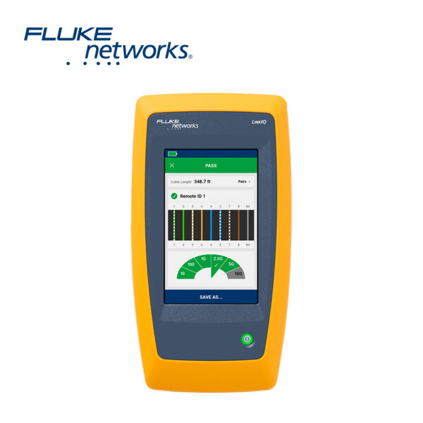TESTER DE CABLES Y DE RED LINKIQ FLUKE NETWORKS LIQ-100 PERMITE ENCONTRAR LA VELOCIDAD MÁXIMA DE CABLEADO HASTA 10 GBPS COMPROBACIÓN DE CARGA POE IDENTIFICA LA INFORMACIÓN DEL SWITCH MIDE LONGITUDES HASTA 305 METROS PANTALLA TÁCTIL DESCARGA REPORTES PDF