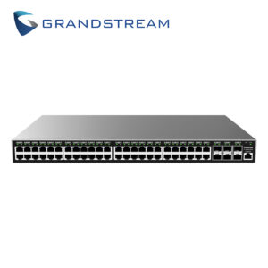 Grandstream gwn7806 SWITCH ADMINISTRABLE CAPA 2+ GRANDSTREAM GWN7806 / 48 PUERTOS 10/100/1000MBPS / 6 PUERTOS SFP+ 10GIGABIT / 1 PUERTO DE CONSOLA / QOS / ARP / FILTRADO MAC / VLAN / MODO STACKING HASTA 16 / ADMINISTRACION GWN CLOUD