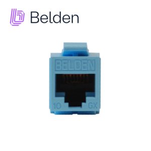CONECTOR MODULAR JACK RJ45 CAT6A BELDEN AX102288 / KEYCONNECT / INTERIOR / AZUL CLARO / PIEZA