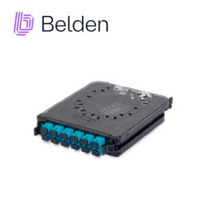 CASSETTE ECX PARA FIBRA OPTICA BELDEN FC3X12LDFS 12 PUERTOS 24 FIBRAS MULTIMODO OM3 LC DUPLEX AQUA