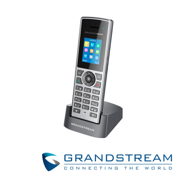 TELEFONO VOIP INALAMBRICO DECT GRANDSTREAM DP722 SE ENLAZA CON LA ESTACIONES BASE DP750/DP752 CON ALCANCE 350/50MTS EXTERIOR/INTERIOR PANTALLA LCD 1.8'' A COLOR HASTA 10 LINEAS INCLUYE ADAPTADOR MICRO-USB 5VDC BASE CLIP CINTURON Y 2 BATERIAS