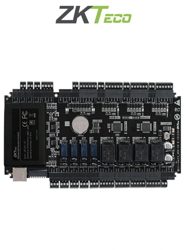 ZKTECO C3-400Plus Package B - Panel de control de acceso RFID, 4 puertas, 8 vías, capacidad para 100,000 usuarios y tarjetas, códigos QR dinámicos, Push SDK