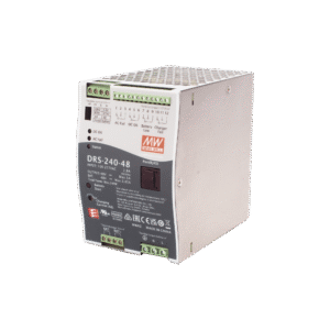 Fuente de Poder Industrial de 240W con Cargador de Baterías, salida 48Vcc, 5A, para montaje Riel Din