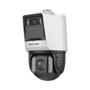[TandemVu] PTZ IP 4 Megapixel con Cámara Panoramica 6 Megapixel / 32X Zoom / 200 mts IR / 30 mts Luz Blanca / ACUSENSE / IP66 / Alerta Audible y Luz Estroboscopica / Autoseguimiento / Hi-PoE / Alarmas I/O / Ultra Baja Iluminación / Micro SD
