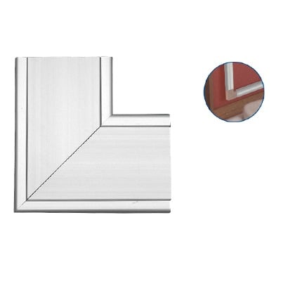Accesorio en L de aluminio, compatible con canaleta INKA100 (8130-80001)