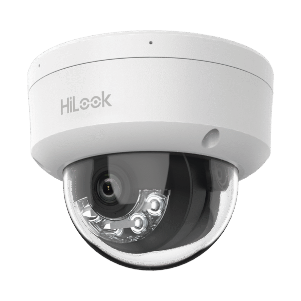 [Dual Light] HiLook Series / Domo IP de 4 Megapixel / Uso en interior / Lente 2.8 mm / 20 mts IR + 20 mts Luz Blanca / Micrófono Integrado / ACUSENSE Lite / PoE / dWDR / H.265+ / ONVIF