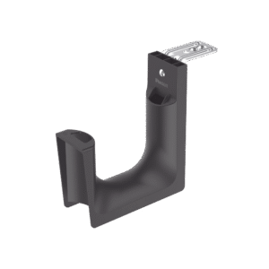 Sujetador STRONGHOLD tipo J (J-Hook), Con Soporte para Montaje en Techo, Para 180 Cables Cat6, Nylon 6.6, Color Negro, 10 piezas