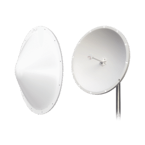 Kit de Antena y radomo, ganancia de  28 dBi, rango de frecuencia extendida (4.9 a 6.5 GHz), conectores N-Macho, incluye jumper, distancia de hasta 15 km