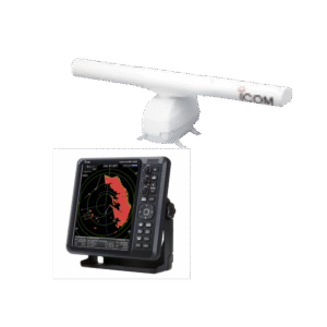 Sistema de radar con antena tipo matriz abierta de 4 pies a 72 Millas Náuticas, y pantalla a color MR1220E de 12.1