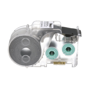 Casete de 350 Etiquetas Autolaminadas de 25.4 x 19.05 mm, para Cables de 2 a 4.1 mm de Diámetro, Área de Impresión Color Blanco