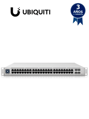 UBIQUITI USW-ENTERPRISE-48-POE - UniFi Switch Enterprise administrable capa 3, 48 puertos 2.5GbE RJ45 POE+, 4 puertos 10G SFP+, 720W, con pantalla táctil de 1.3" , DHCP , DHCP Relay , Inter VLAN Routing.