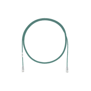 Cable de Parcheo TX6, UTP Cat6, Diámetro Reducido (28AWG), Color Verde, 10ft