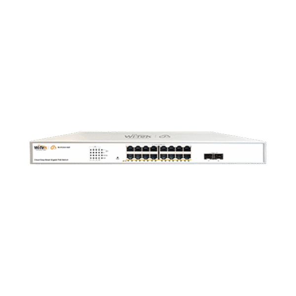 Switch Administrable PoE  / 16 puertos PoE af/at Gigabit /  2 x SFP Gigabit / Administración Cloud Gratuita / Presupuesto 240 W