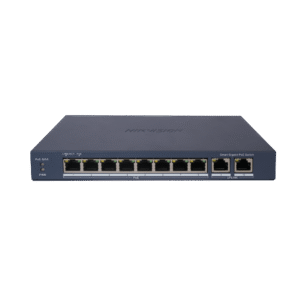 Switch Gigabit PoE+ / Administrable / 8 Puertos Gigabit PoE+ / 2 Puertos Gigabit / Configuración Nube Hik-Partner Pro / Modo Extendido hasta 300 Metros / 110 W