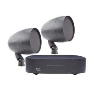 KIT Amplificador VSSL A1X | 2 Bocinas Acoustiscape TruAudio Modelo AS2T |  IP66