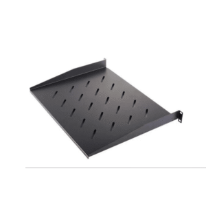 Charola para Soportar Equipos en Rack de 19 / Profundidad de 30 CM / Color Negro / 1 U Rack