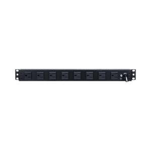 PDU Básico de Montaje en Rack, Con 10 Salidas NEMA 5-15R y Protección Contra Sobretensiones,  Enchufe de Entrada NEMA 5-15P, de 19in, 1UR, 15 Amp, 120 Vca