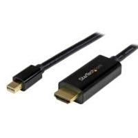 Cable Adaptador De 3M Mini Displayport A Hdmi - 4K 30Hz - Ultrahd - Cable Con Adaptador Incluido - Negro - Startech.Com Mod. Mdp2Hdmm3Mb