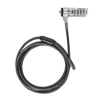 Candado De Seguridad Targus Asp61La T-Lock Resettable Combo Cable Lock Color Negro