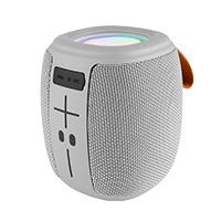 Bocina Inalambrica Bluetooth Portatil Recargable Luz Rgb Funcion Tws Perfect Choice Novel Drum - Gris