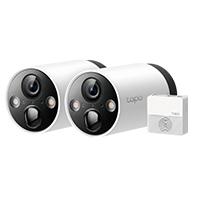 Camara Wifi Tp-Link Tapo C420S2 Kit 2 Camaras Para Exterior Con Bateria Recargable Resolucion 2K 1080P Ip65 A Prueba De Agua Vision Nocturna Audio Bidireccional