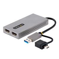 Adaptador De Usb 3.0 A Hdmi Doble, Usb A/C A 2 Pantallas Hdmi , Dongle Usb-A A C, Cable De 11Cm, Win/Mac - Startech.Com Mod. 107B-Usb-Hdmi