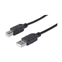 Cable Usb, Manhattan,306218, V2.0 A-B  0.9M, Negro