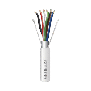 Bobina de 305 Metros / Cable de Cobre / 6 x 18 AWG  / Plenum / Color Blanco / Blindado / Para Aplicaciones de Alarmas de Intrusión / Control de Acceso / Automatización / Interfonos y Tv Porteros