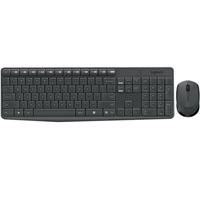 Teclado/Mouse Logitech Mk235 Gris Inalambrico Usb Para Pc Alcance Hasta 10 Mts