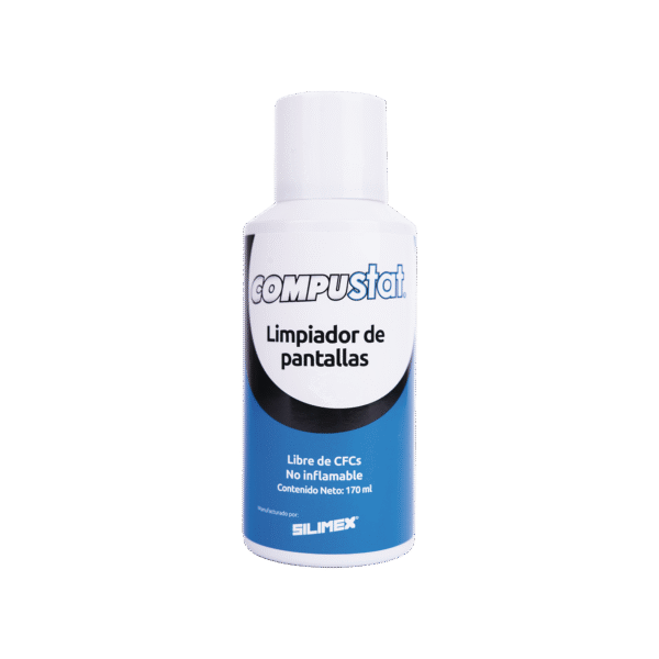 Silimex compustat Limpiador de pantallas y cámaras, protector anti-estático en aerosol,  con protección contra rayos UV, repelente de polvo, 170 ml