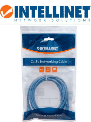 INTELLINET 342599 Cable de red, Cat6, UTP RJ45 Macho / RJ45 Macho, 7 ft. (2.0 m), Azul