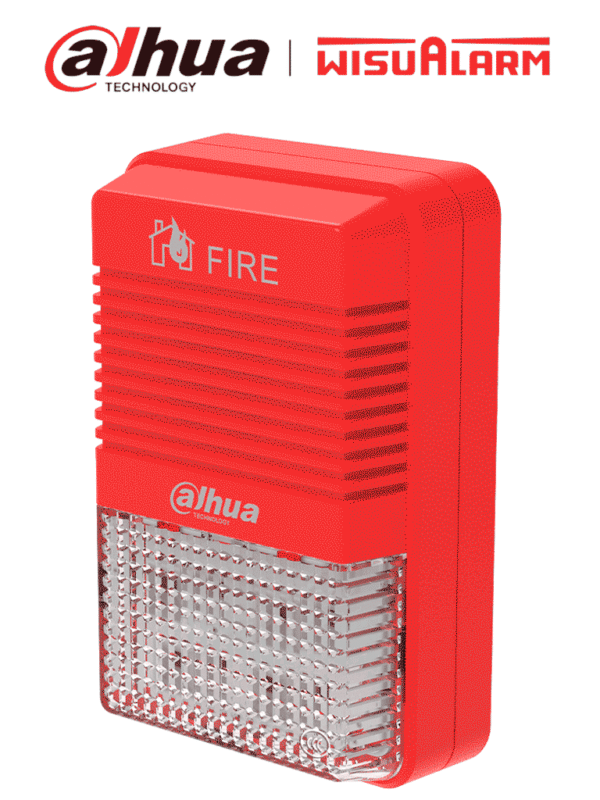 DAHUA WISUALARM HY-1500 - Lampara Estroboscópica con Sirena Direccionable/ 2 Hilos/ Volumen de 75 dB115 dB/ 24V DC/ Cumple Normas: EN54-3, EN54-23/ Microprocesador integrado/ #LoNuevo #Wisualarm