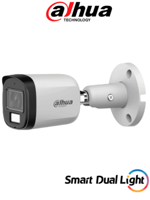 DAHUA DH-HAC-B2A51N-U-IL-A- Cmara Bullet 5 Megapixeles/ Lente 2.8 mm Apertura Hasta 106¡/ Iluminacin Dual Inteligente/ Iluminacin Hasta 30Mts IR + 20Mts Luz Calida/ Micrfono Incorporado/ Metal/ Para Exterior IP67