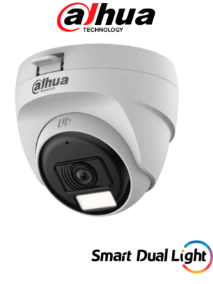 DAHUA DH-HAC-T1A51N-U-IL-A- Cámara Domo 5 Megapixeles/ Lente 2.8 mm Apertura Hasta 106°/ Iluminación Dual Inteligente/ Micrófono Incorporado/ Iluminación Hasta 25Mts IR + 20Mts Luz Calida/ Plástico/ Ideal para Interior/ #LoNuevo