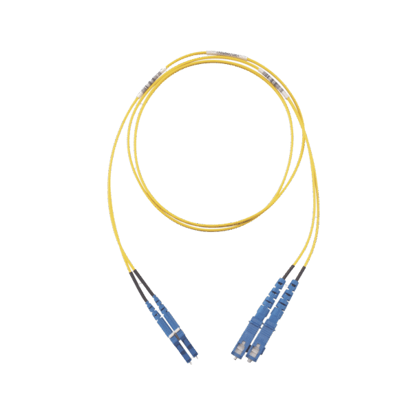 Panduit f92erlnsnsnm005 Jumper de Fibra Optica Monomodo 9/125 OS2, LC-SC Duplex, OFNR (Riser), Color Amarillo, 5 Metros