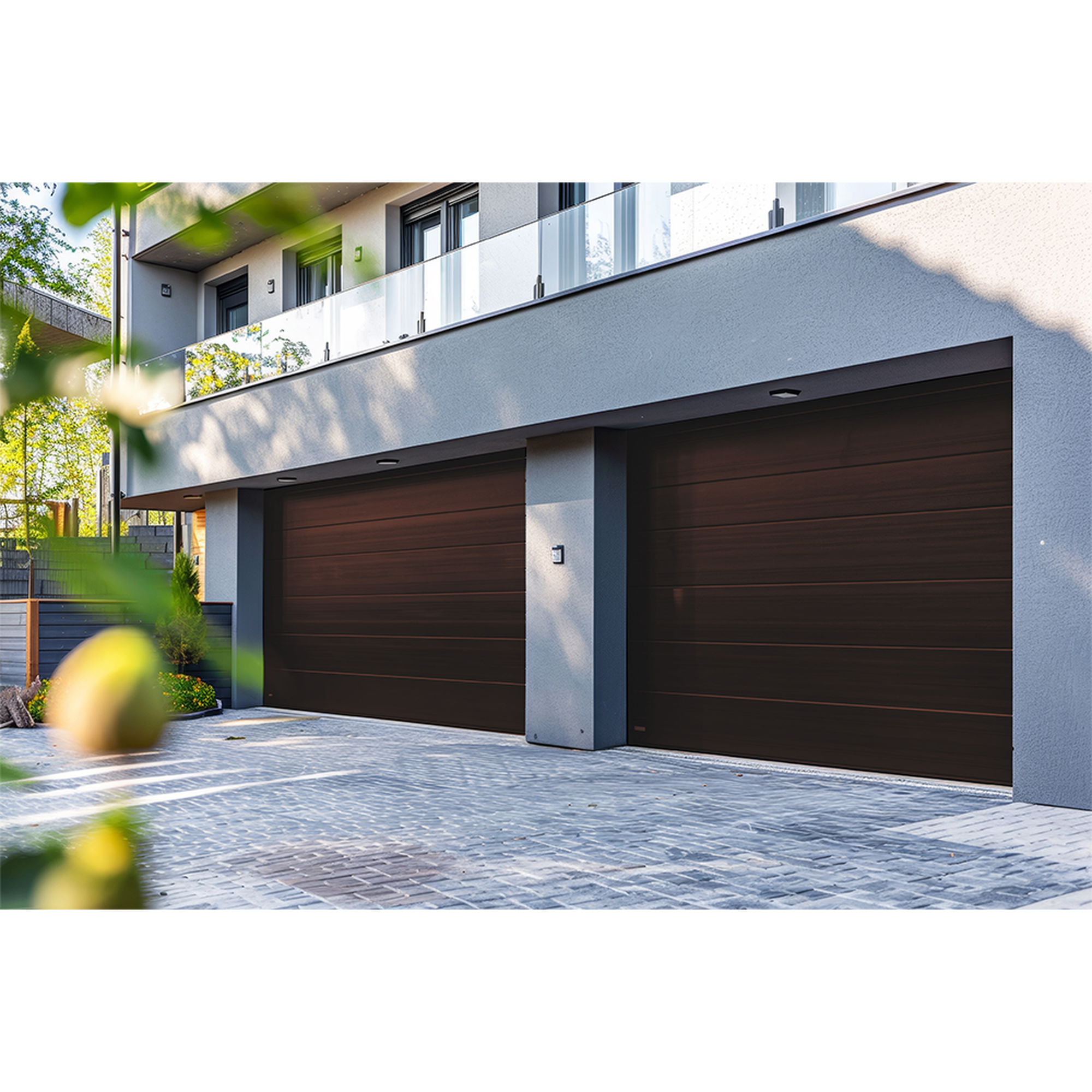 Puerta de Garage D / Alta calidad / 10x7 pies / 1 3/4 Aislante Termico / Estilo Americana / Imitacion Madera / BLACK WALNUT .