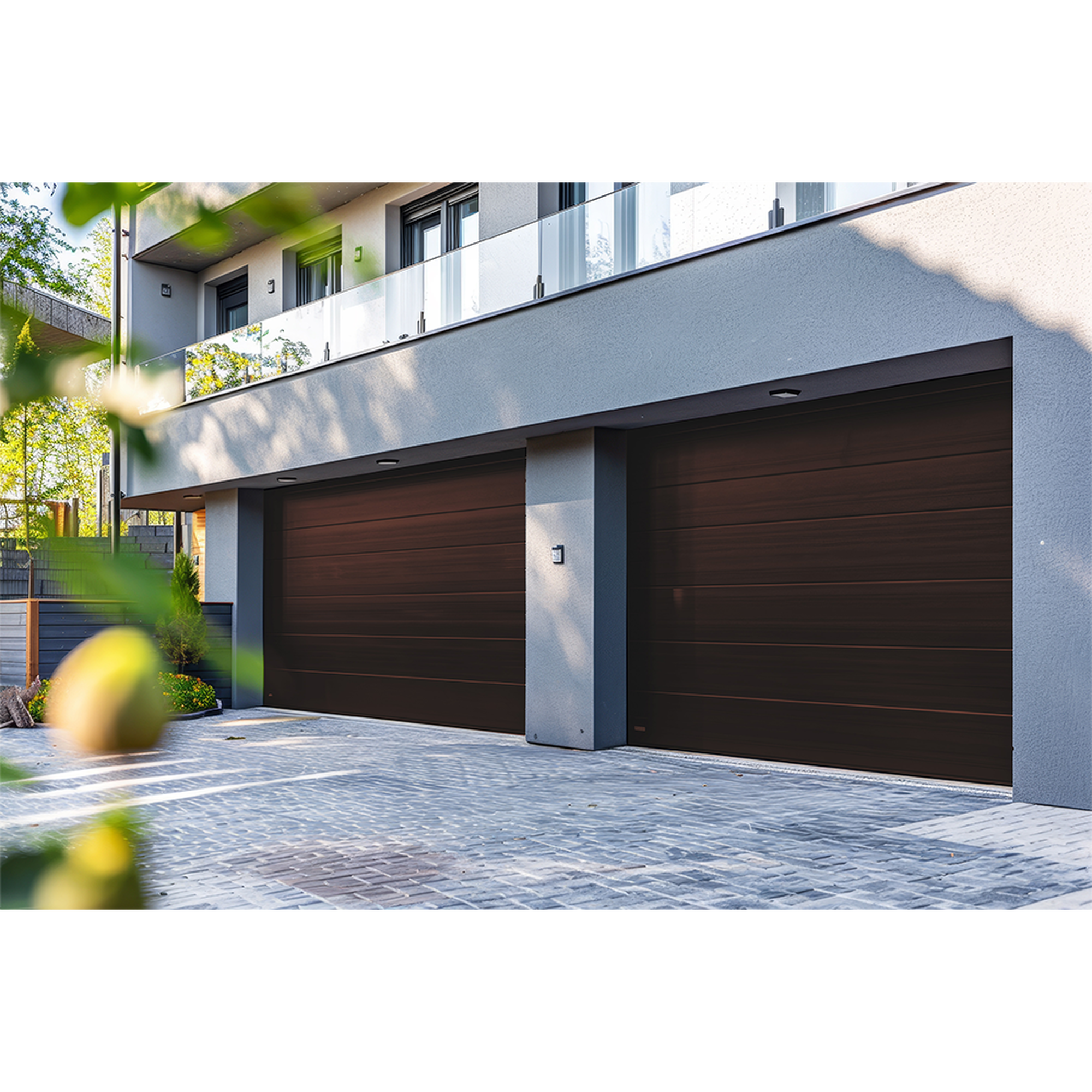 Puerta de Garage D / Alta calidad / 10x9 pies / 1 3/4 Aislante Termico / Estilo Americana / Imitacion Madera / BLACK WALNUT .