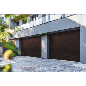 Puerta de Garage D / Alta calidad / 8x8 pies / 1 3/4 Aislante Termico / Estilo Americana / Imitacion Madera / BLACK WALNUT .