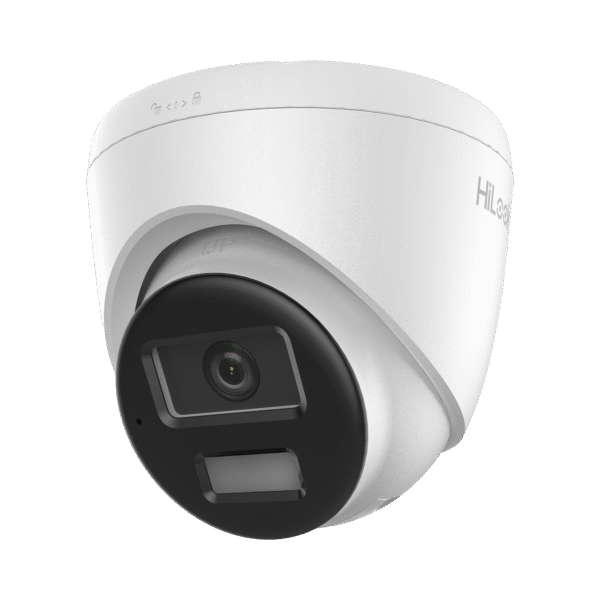 [Dual Light] Turret IP de 2 Megapixel   / Lente 2.8 mm /  Ángulo de visión 101° / 20 mts IR + 15 mts Luz Blanca / Micrófono Integrado / ACUSENSE Lite /  Exterior IP67 / PoE / dWDR / H.265+ / ONVIF