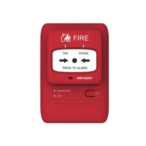 (HikFire) Botón Manual de Alarma contra Incendios / Comunicación LoRa / Indicador Multicolor / Reseteo con Llave / Instalación en Pared