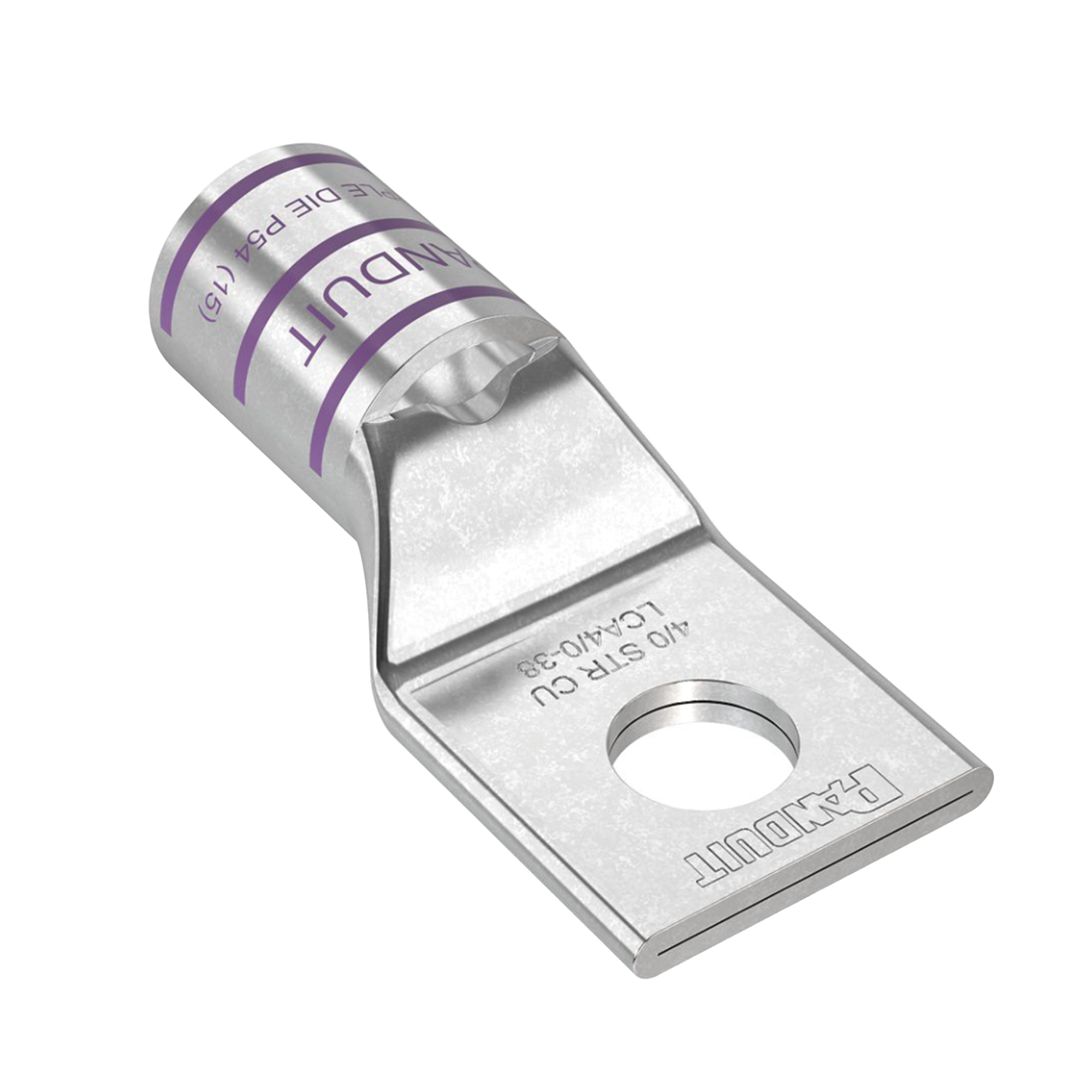 Zapata de Compresión de Cobre con Orificio 3/8, para Cable 4/0 AWG. 10 Piezas