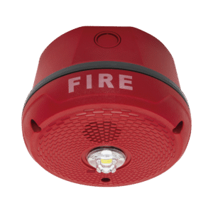 System Sensor pc2rkled Sirena con Lámpara LED Estroboscópica / Montaje en Techo / Nivel de Candelas Seleccionable / Color Rojo / Nuevo Diseño Moderno y Elegante / Menor Consumo de Corriente / Uso exterior