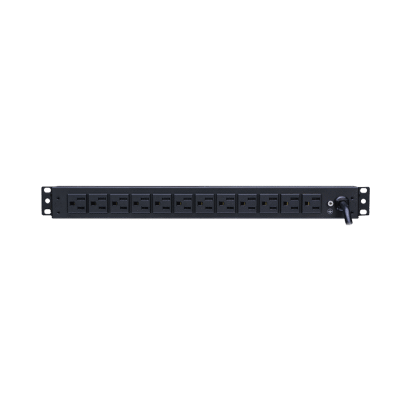 Cyberpower pdu15b2f12r PDU Básico Para Distribución de Energía, Con 12 Tomas NEMA 5-15R Traseras y 2 Tomas 5-15R Frontales, 1UR, 15 Amp, 120 Vca
